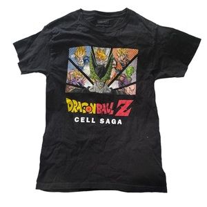 Vintage Dragon Ball Z Cell Saga Graphic T-Shirt Y2K Anime Nostalgic Sz S